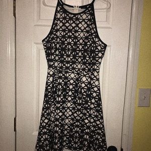 Mossimo black and white watercolor dress.
